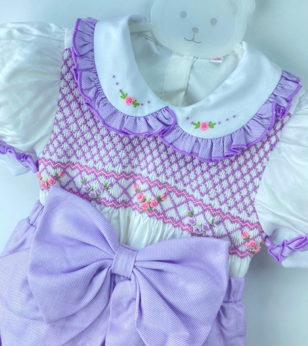 Girls Violet Smock Romper