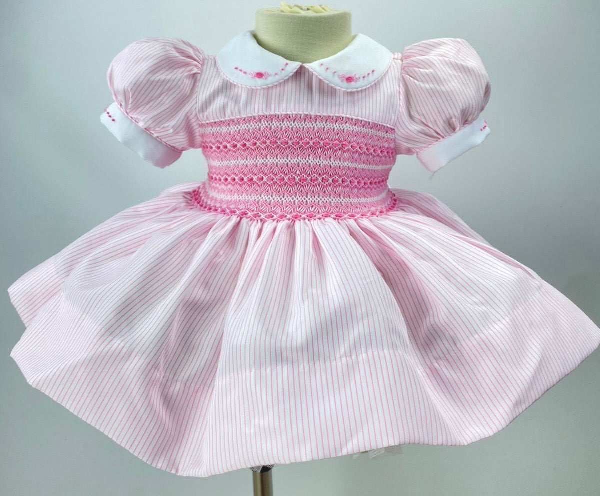 Girls ‘Cindy’ Pink Smock Dress