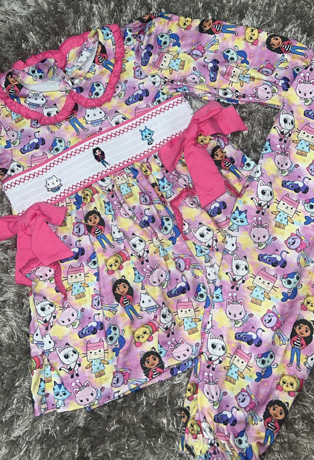 Girls smock pyjamas
