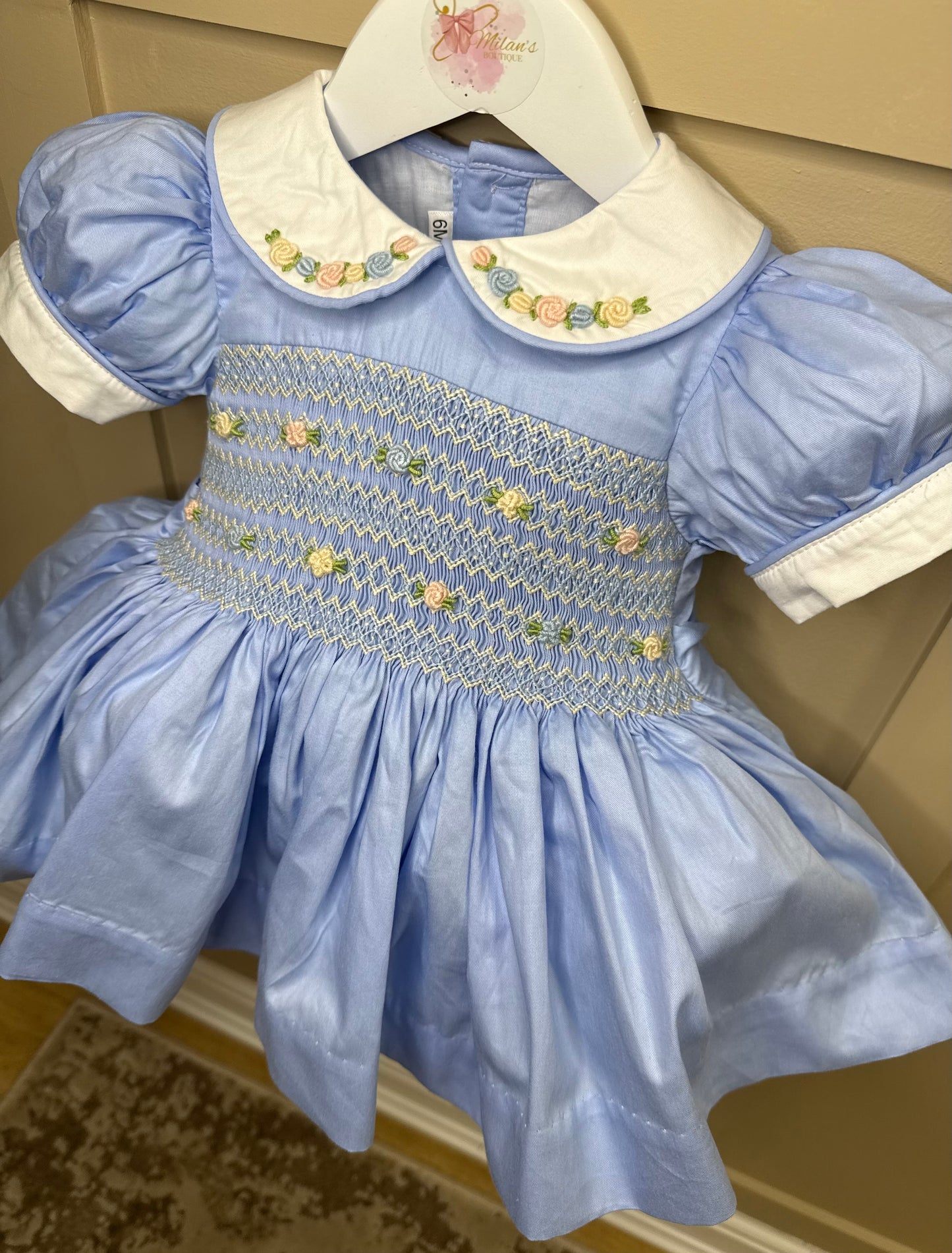 Powder Blue ‘Tiffany’ Smock Dress