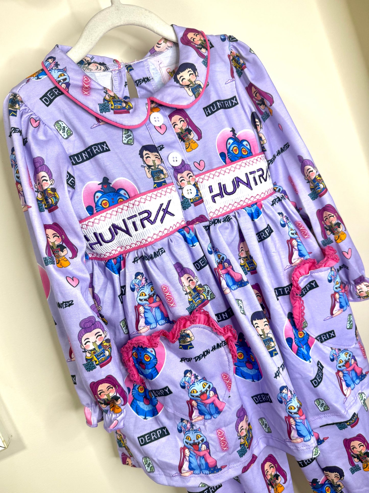 Girls K Pop Smock Pyjamas