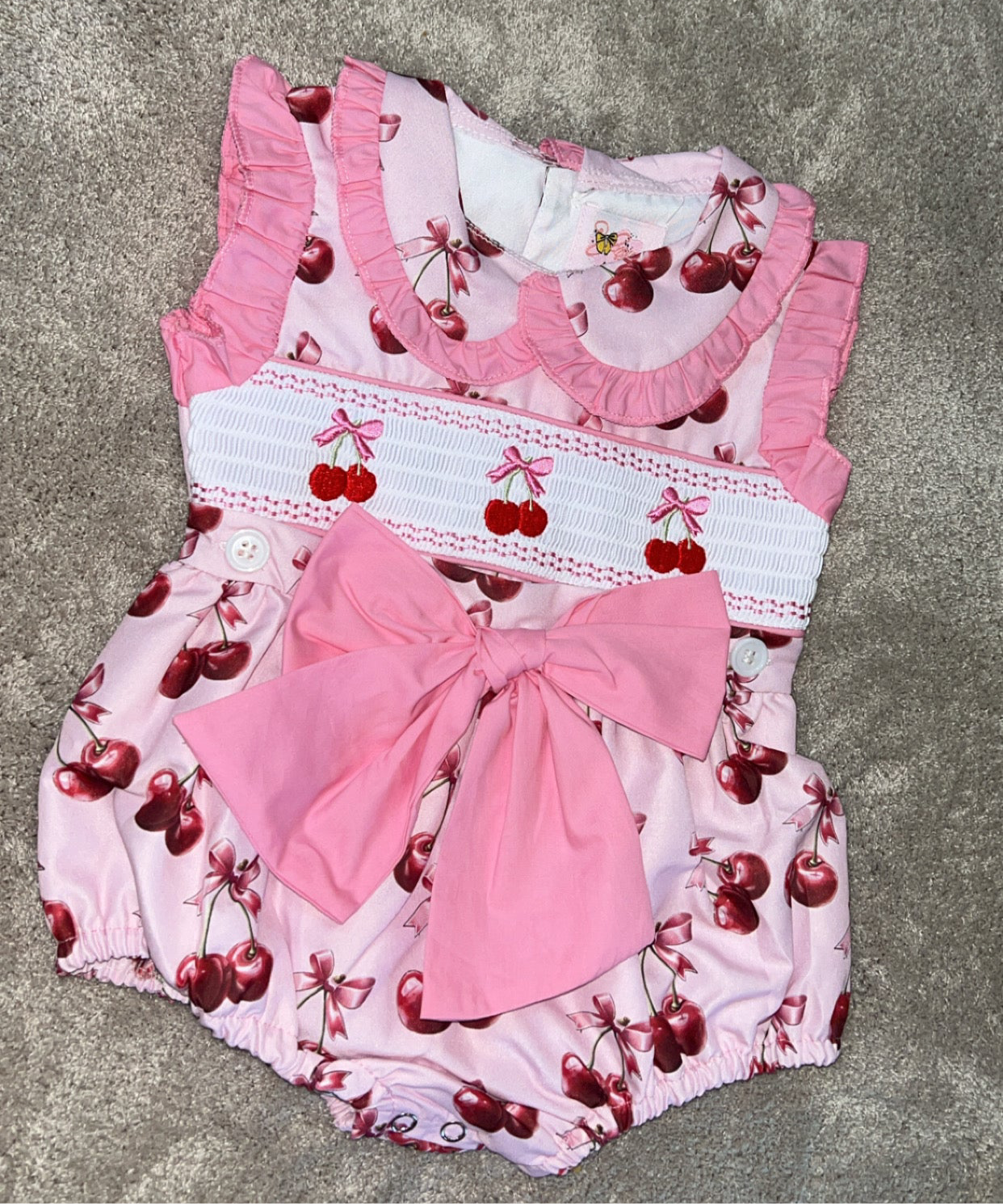Girls cherry romper