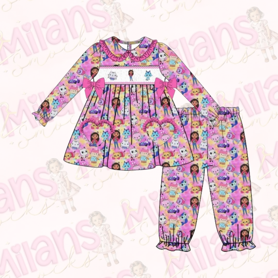 Girls smock pyjamas