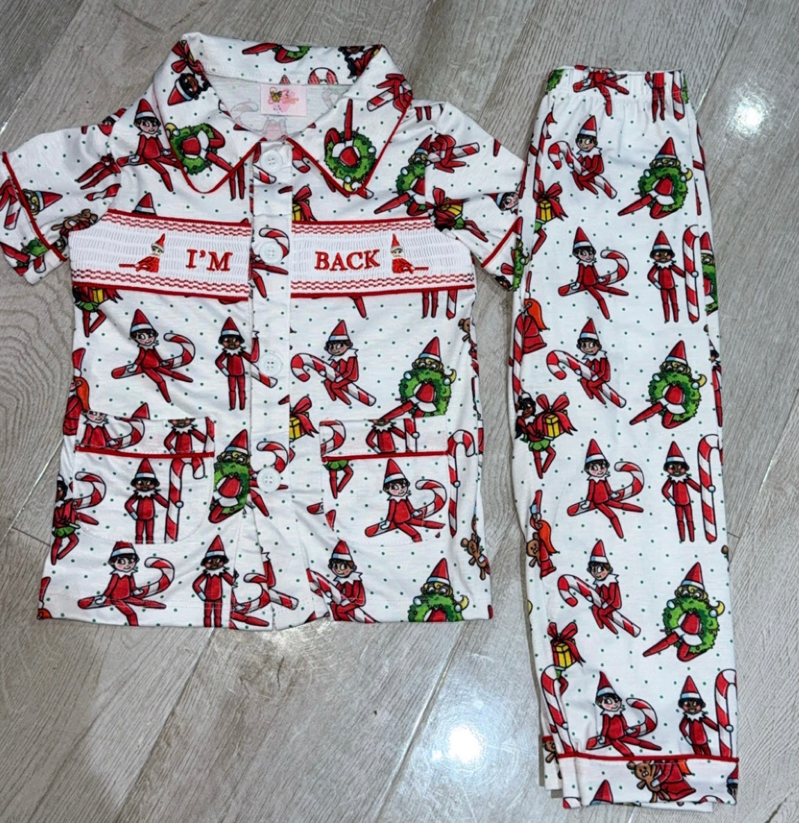 Boys Christmas smock pyjamas