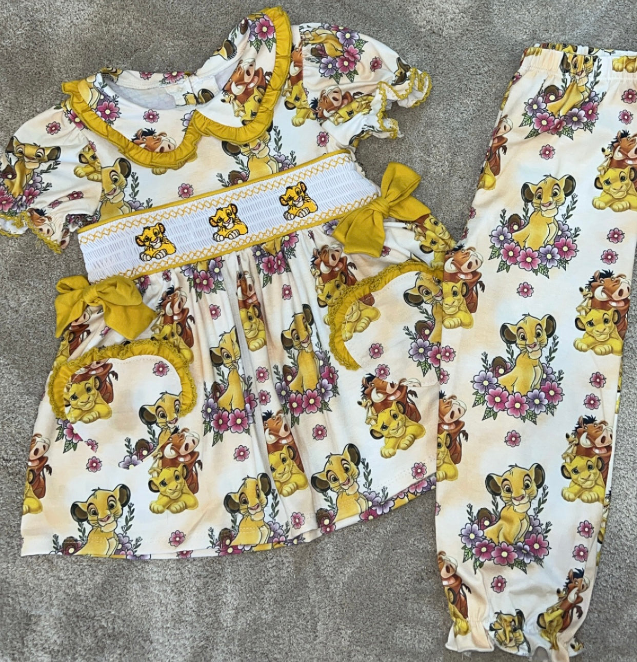 Girls smock pyjamas