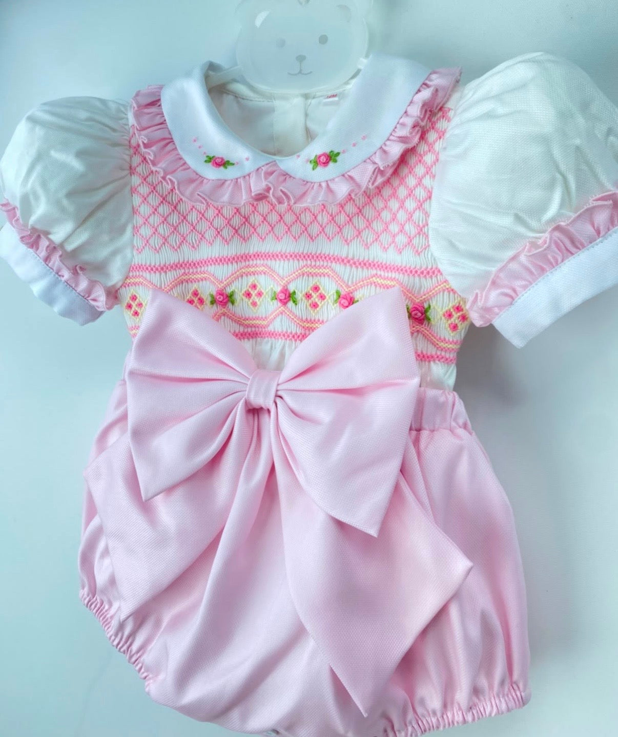 Girls Blossom smock romper
