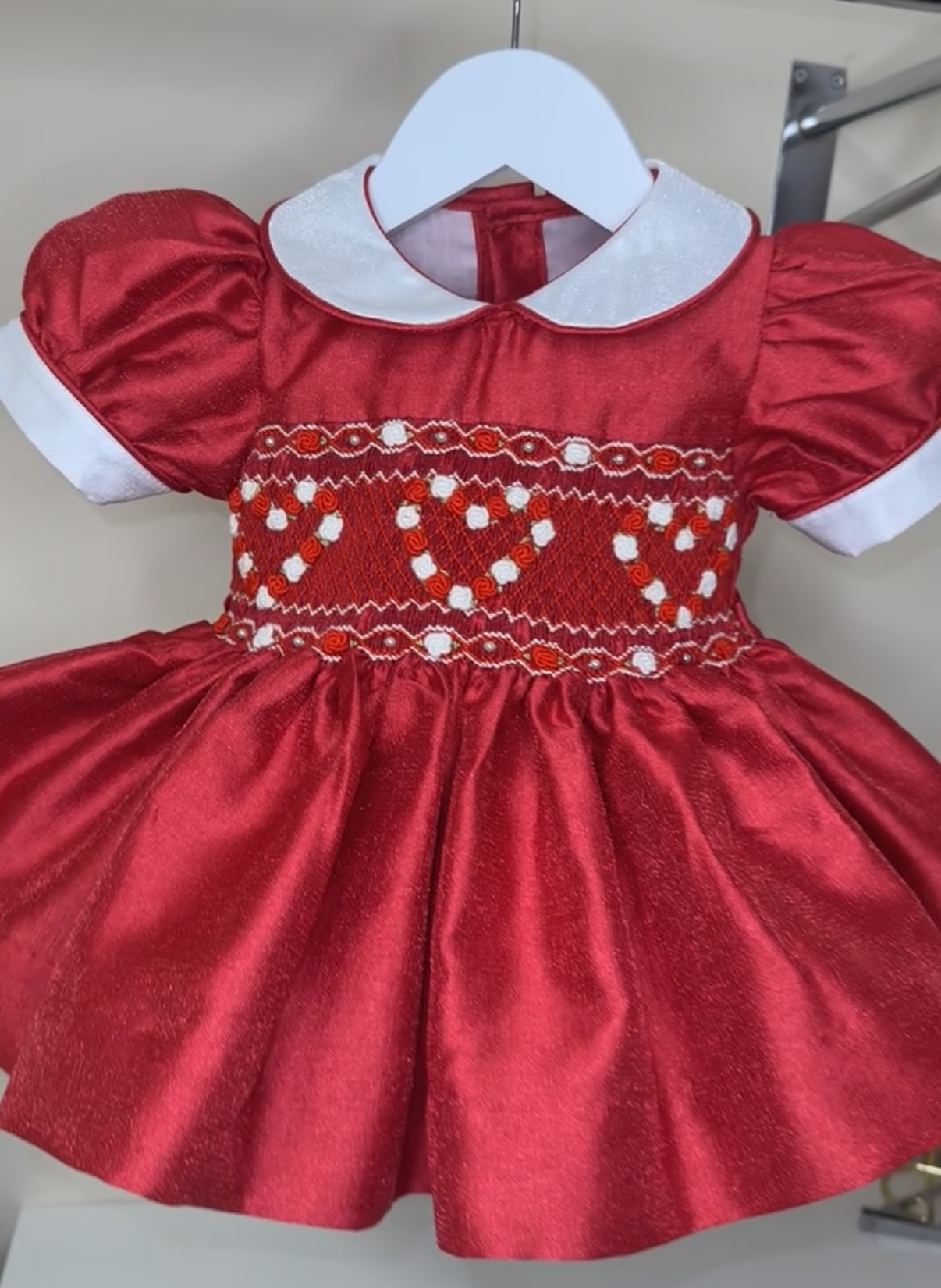 Exclusive ‘Rosa’ Shimmer Smock Dress
