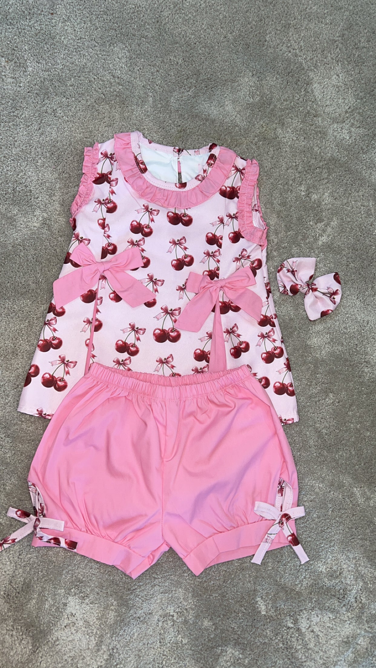 Cherry two piece girls set