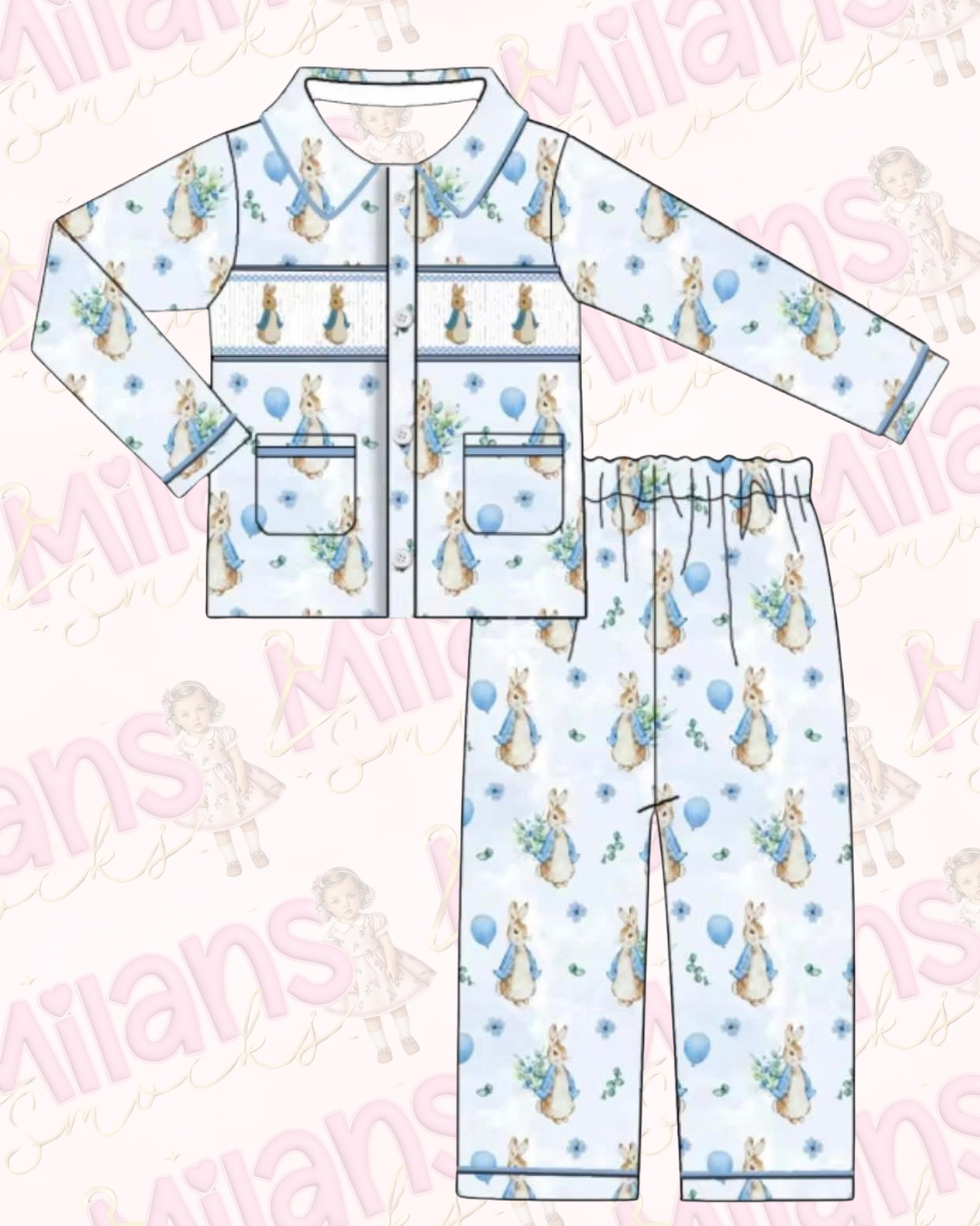 Boys Easter Smock Pyjamas