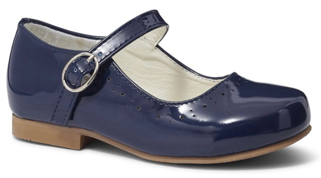 Navy blue girls Maryjane patent shoes