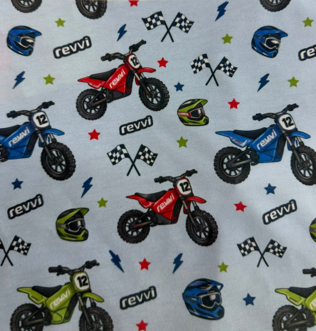 BOYS MOTORBIKE SMOCK PYJAMAS