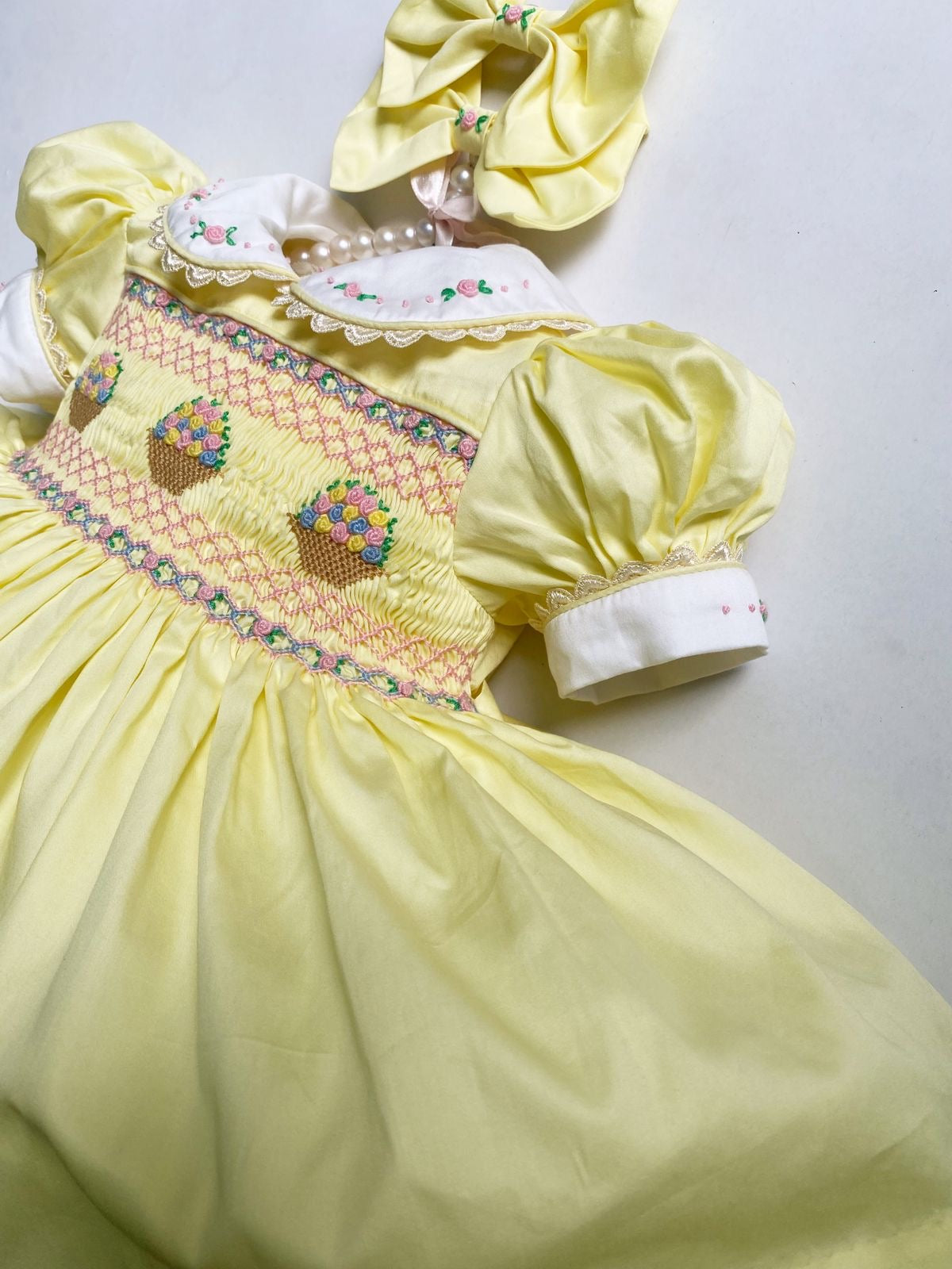 Easter basket smock dress pre order