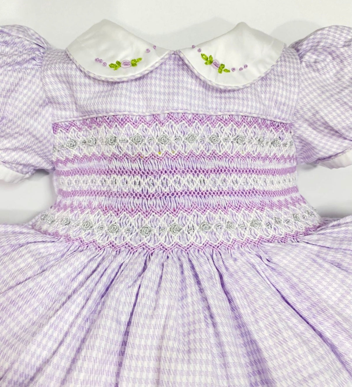 Pre order lilac gingham smock dress