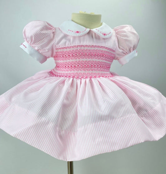 Girls ‘Cindy’ Pink Smock Dress