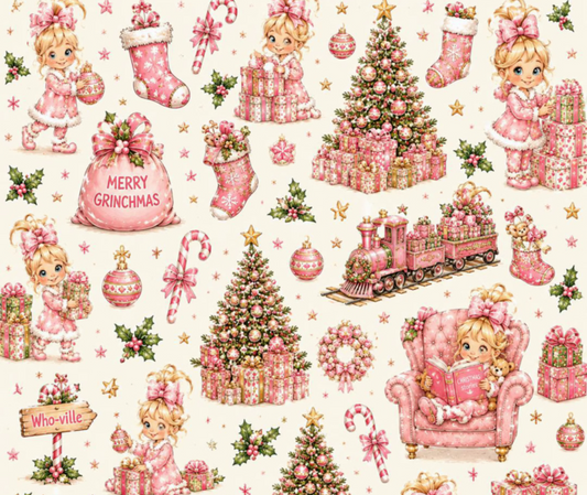 GIRLS CHRISTMAS CINDY LOU SMOCK PYJAMAS (PREORDER)