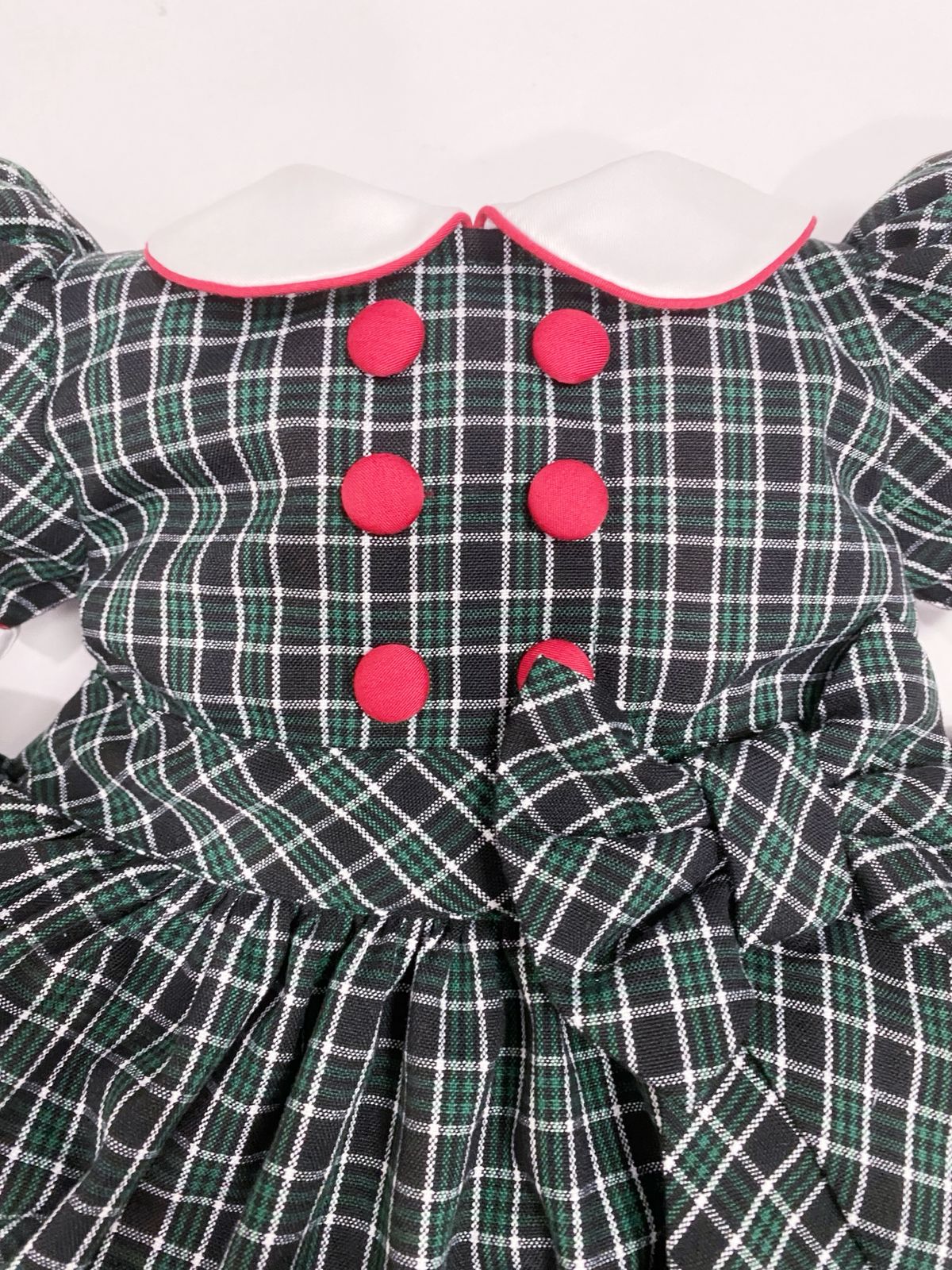 Green tartan classic dress