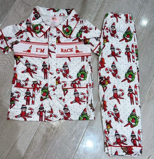 Boys Christmas smock pyjamas