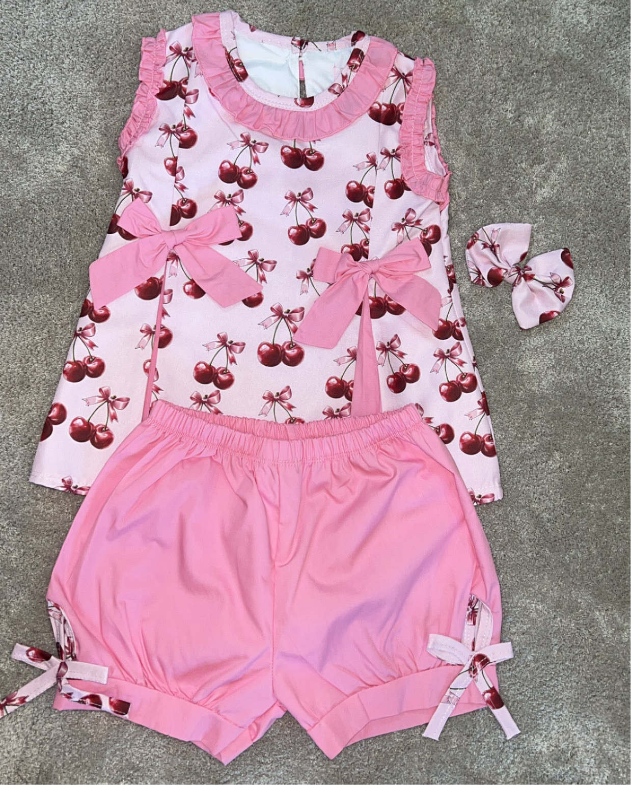 Cherry two piece girls set