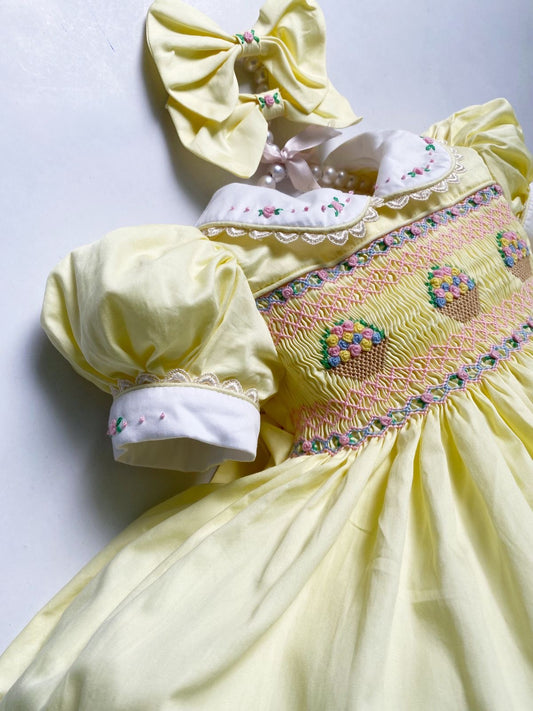 Easter basket smock dress pre order