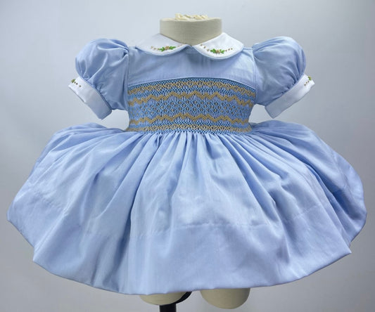 ‘Elsa’ Blue Smock Dress