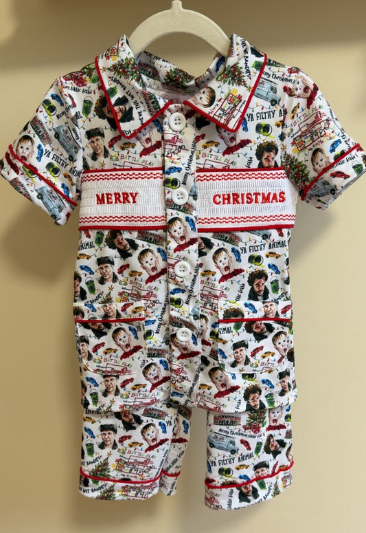 Boys Christmas smock pyjamas