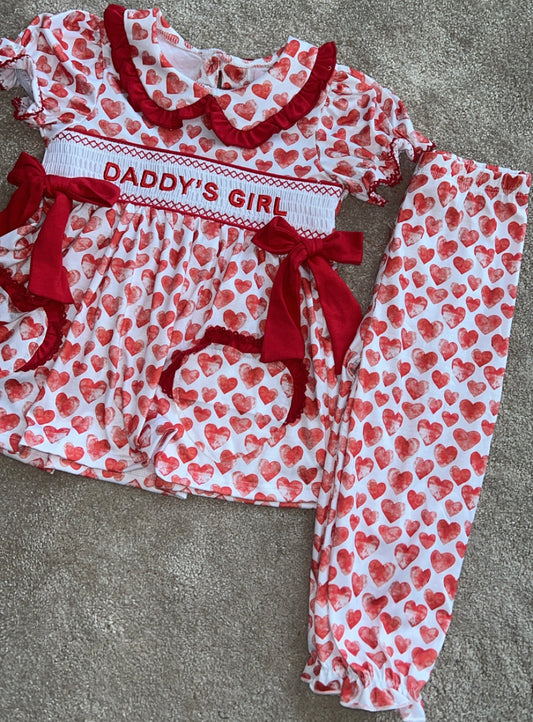 Valentines smock pyjamas