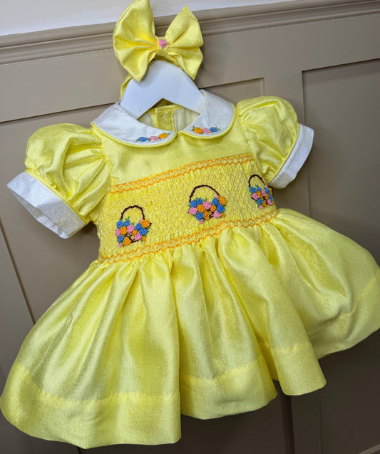 Exclusive Easter Shimmer Smock Dress