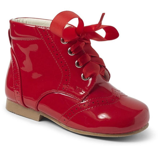 Girls maryjane patent red boots