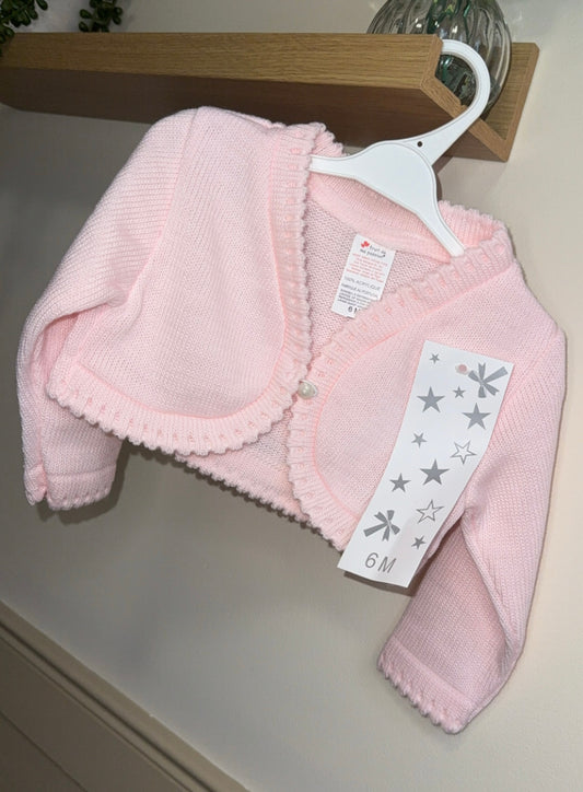 Girls Pink Bolero Cardigan