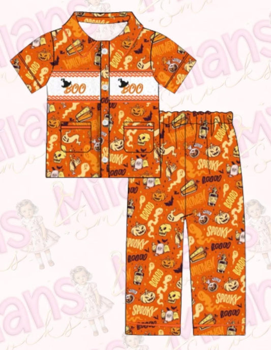 Boys Halloween smock pyjamas
