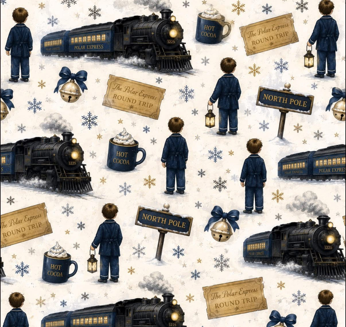BOYS POLAR EXPRESS CHRISTMAS SMOCK PYJAMAS (PREORDER)