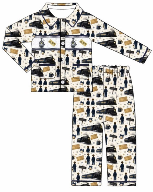 BOYS POLAR EXPRESS CHRISTMAS SMOCK PYJAMAS (PREORDER)