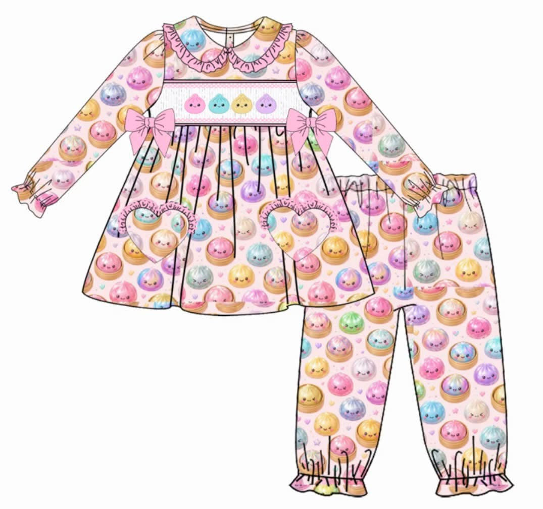 GIRLS DUMPLING SMOCK PYJAMAS (PREORDER)