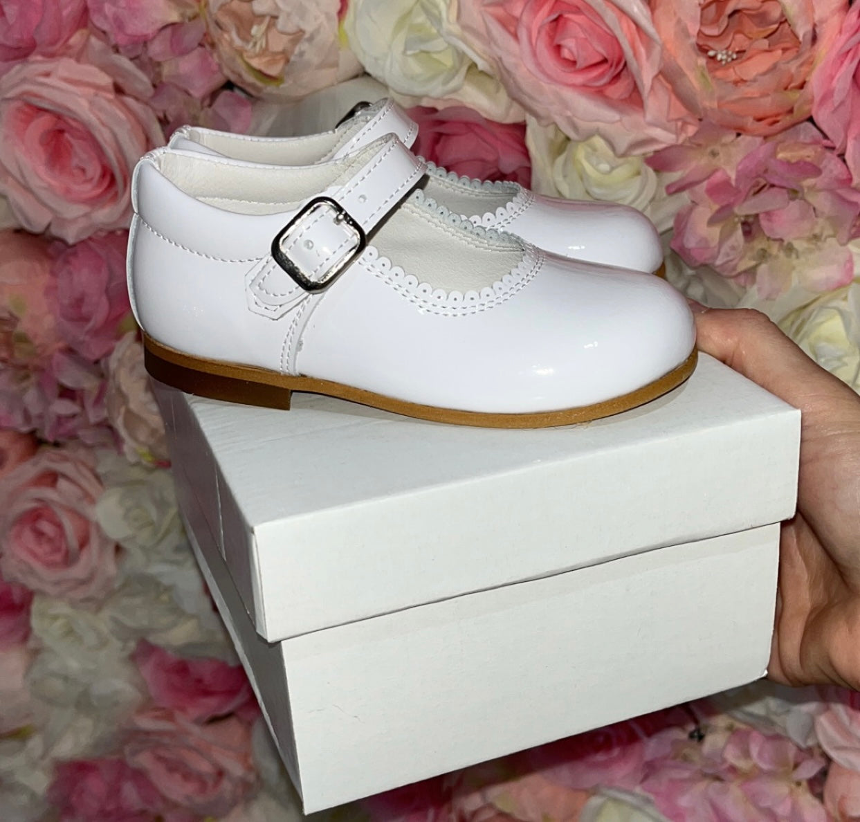 White Cocoboxi Patent Maryjane Shoes