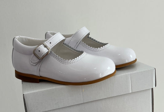 White Cocoboxi Patent Maryjane Shoes